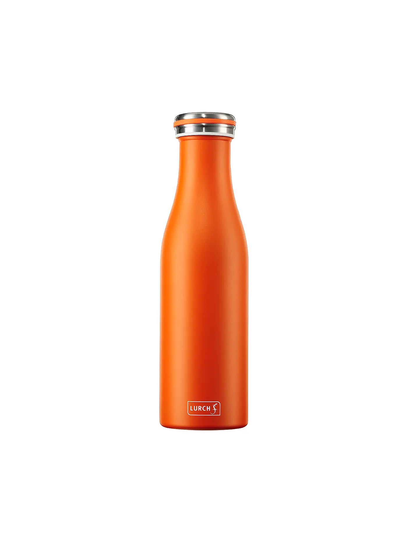 LURCH | Isolierflasche - Thermosflasche Edelstahl 0,5l Anthrazit Metallic | orange